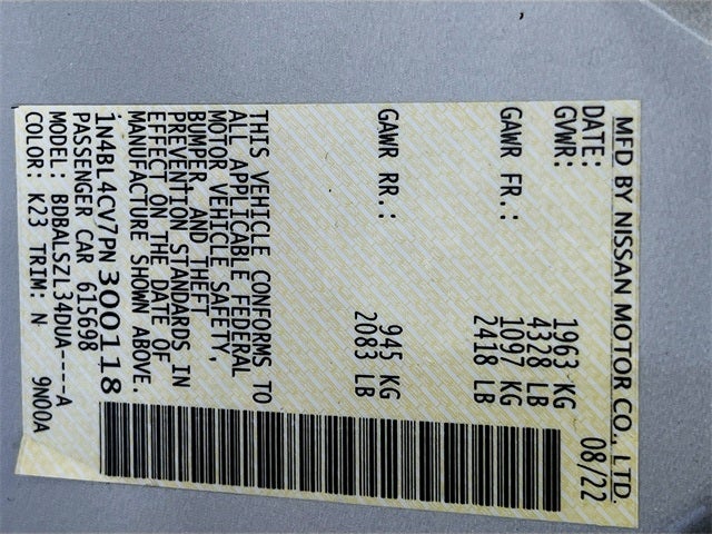 2023 Nissan Altima 2.5 SR