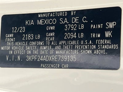 2024 Kia Forte LXS