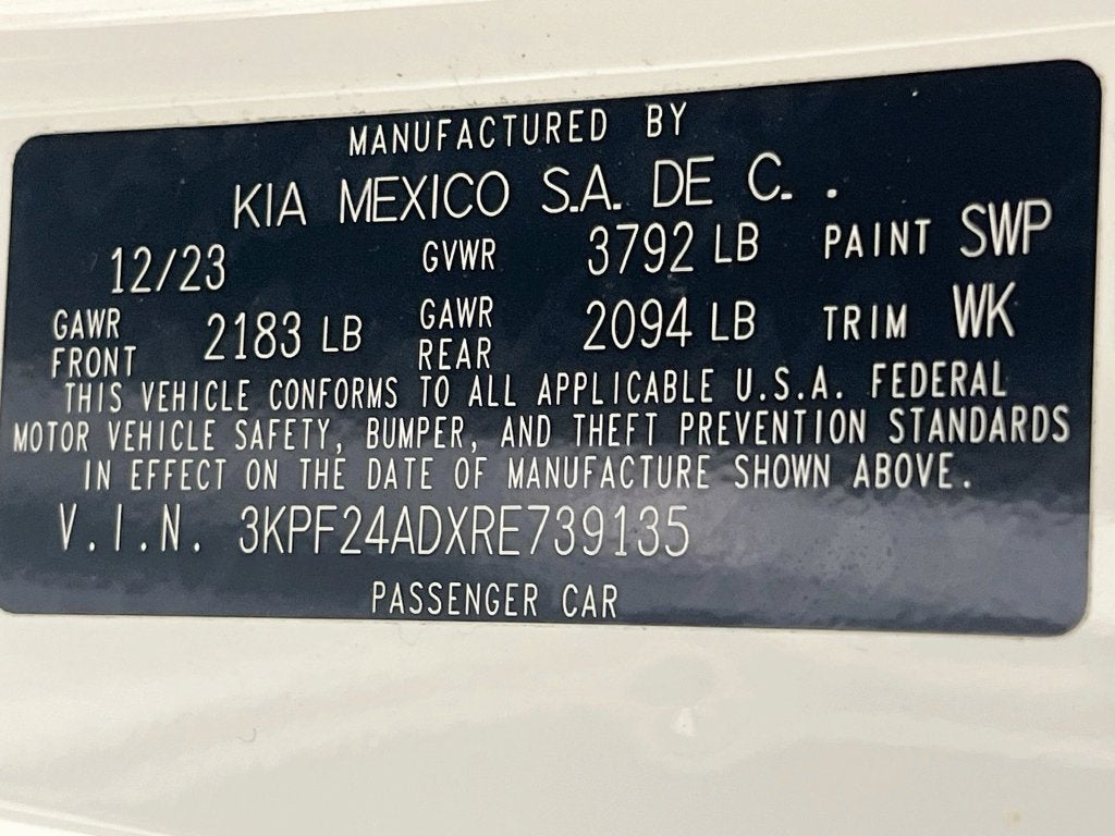 2024 Kia Forte LXS