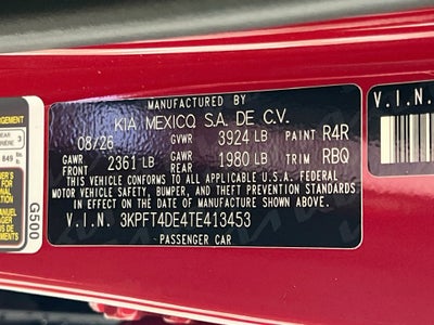 2026 Kia K4 LXS