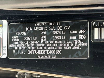 2026 Kia K4 EX