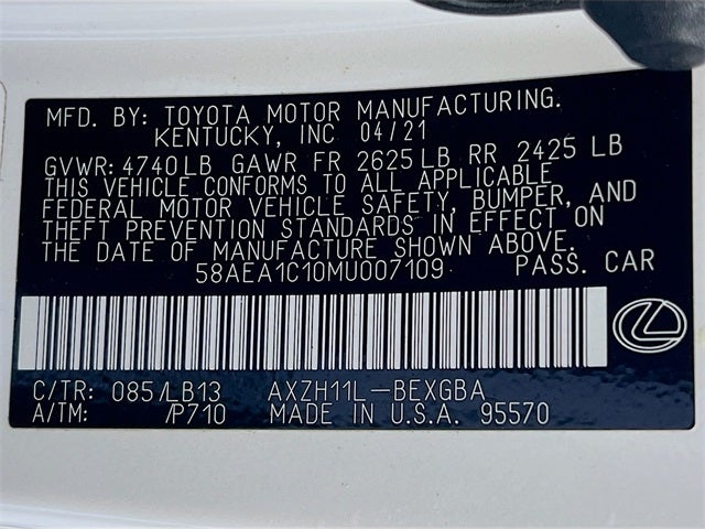 2021 Lexus Es 300h Luxury