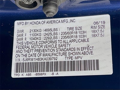 2019 Honda Cr-v EX-L