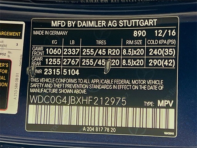 2017 Mercedes-Benz Glc GLC 300