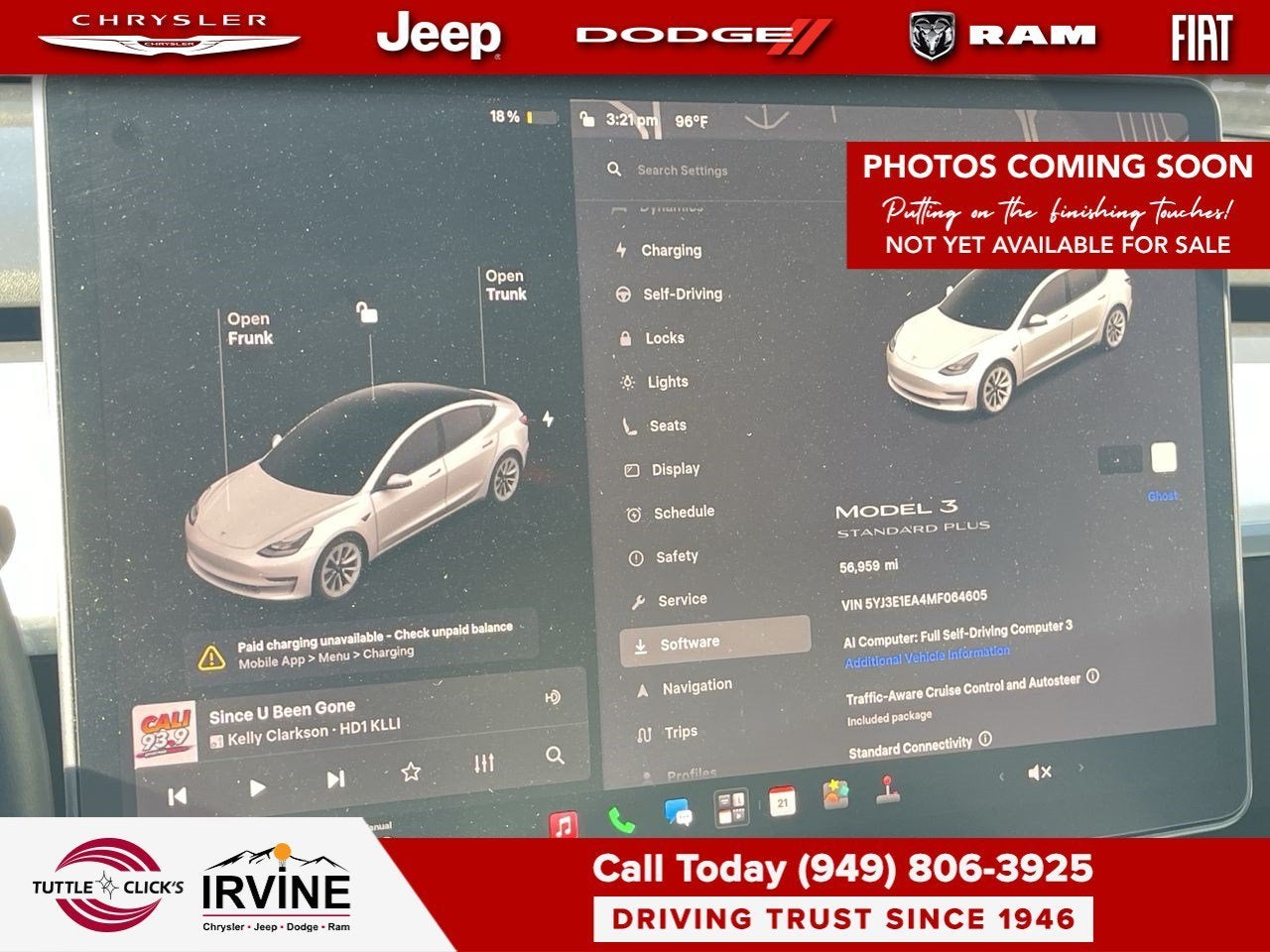 2021 Tesla Model 3 Standard Range Plus