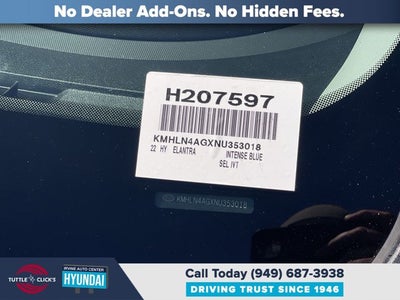 2022 Hyundai ELANTRA SEL