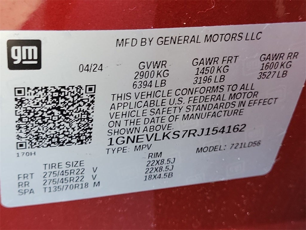 2024 Chevrolet Traverse RS