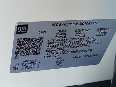 2022 Chevrolet Tahoe Z71