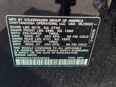 2022 Volkswagen Atlas 3.6L V6 SE w/Technology