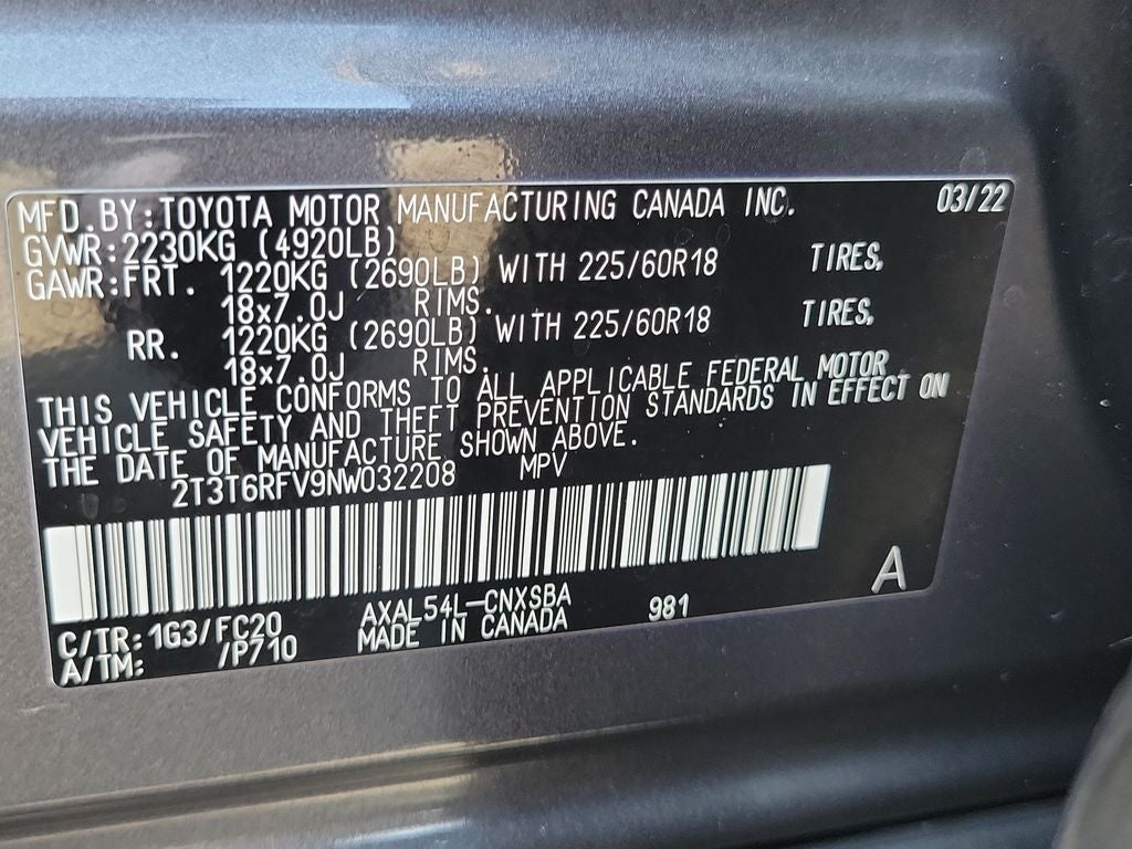 2022 Toyota Rav4 Hybrid SE