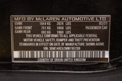 2021 McLaren 765LT Coupe