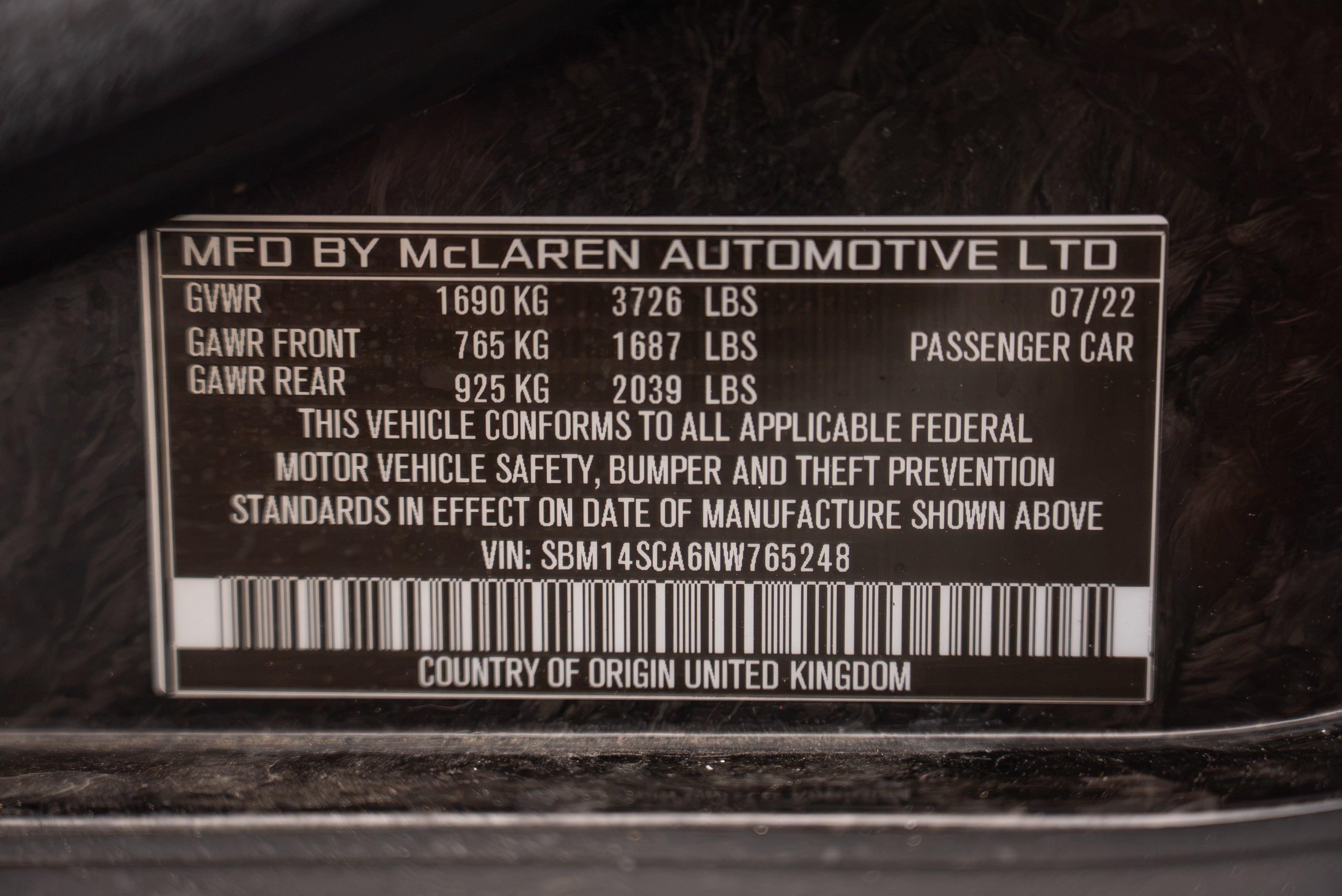 2022 McLaren 765LT Spider Spider