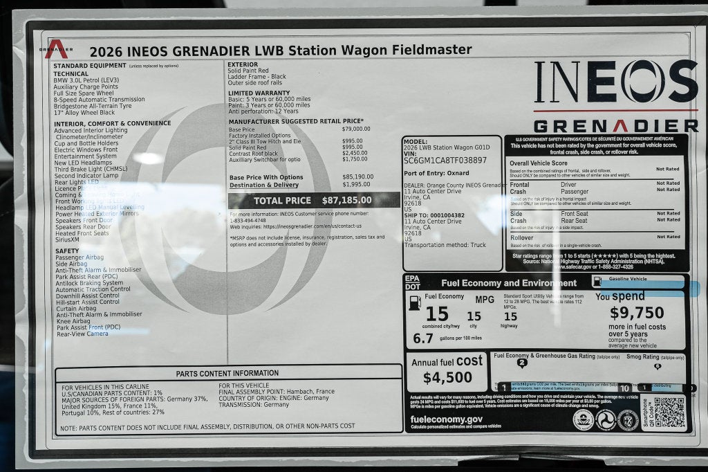 2026 INEOS Grenadier Station Wagon Fieldmaster Edition
