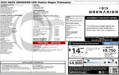 2026 INEOS Grenadier Station Wagon Trialmaster Edition