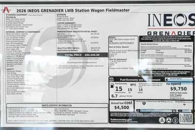 2026 INEOS Grenadier Station Wagon Fieldmaster Edition