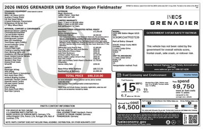2026 INEOS Grenadier Station Wagon Fieldmaster Edition