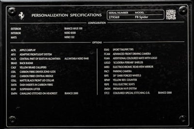 2022 Ferrari F8 Spider Base